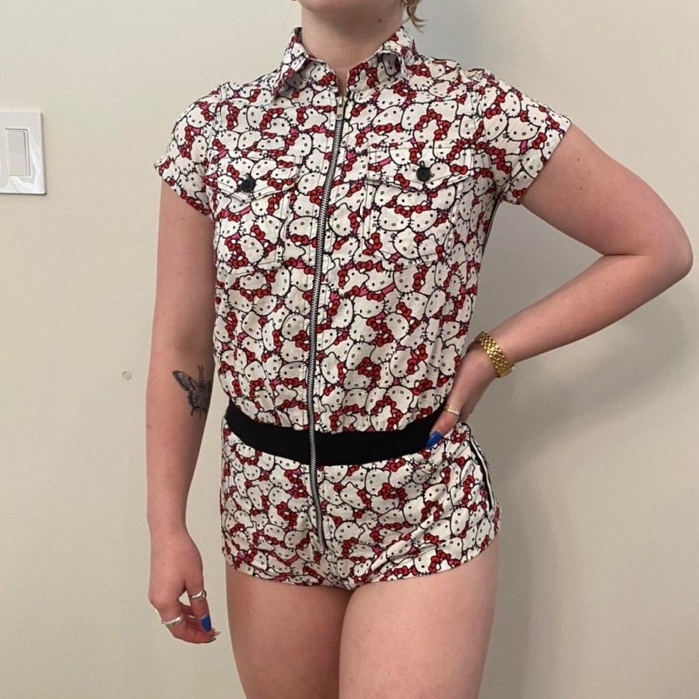 Cosmo and Natalia Hello Kitty Print Romper